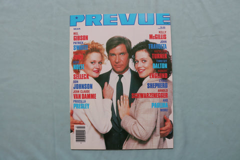 1988-1989 DEC-MAR PREVUE MAGAZINE - HARRISON FORD - S. WEAVER COVER - E 19775
