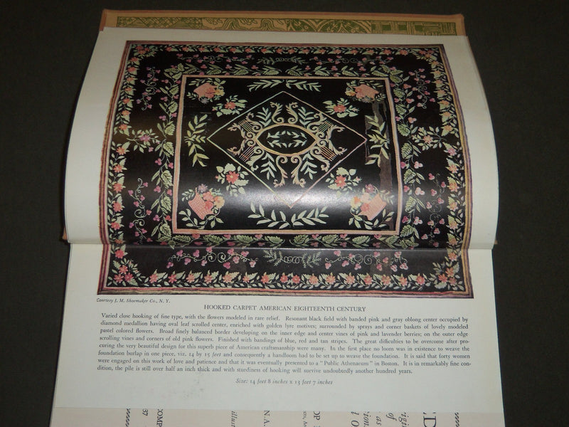 1937 THE HOOKED RUG BOOK BY WILLIAM W. KENT NEW EDITION - NICE PRINTS - KD 1031