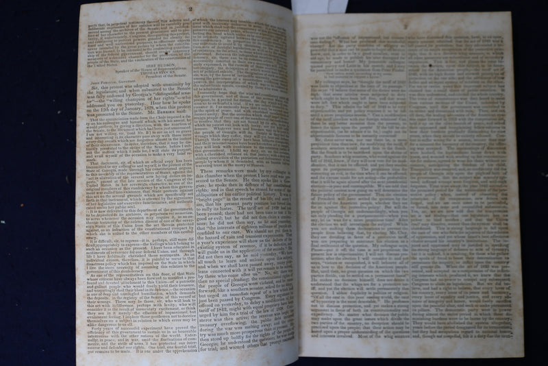 1844 SPEECH OF MR. COLQUITT OF GEORGIA SOFTCOVER BOOKLET - K 1406