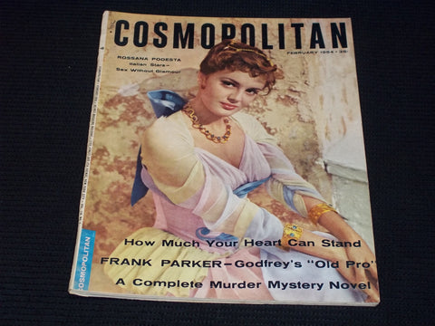 1954 FEBRUARY COSMOPOLITAN MAGAZINE - ROSSANA PODESTA FRONT COVER - E 15137