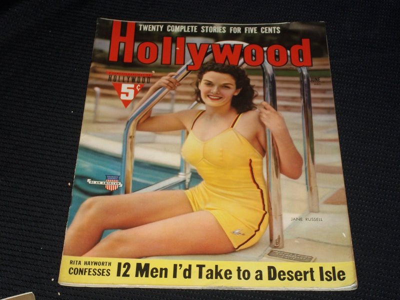 1941 JUNE HOLLYWOOD MAGAZINE - JANE RUSSELL FRONT COVER - E 1502