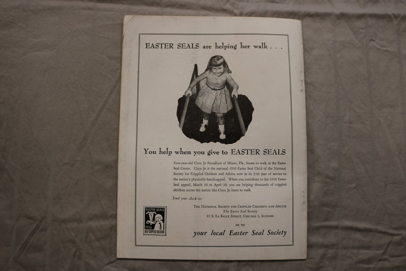 1956 APRIL TRAVEL MAGAZINE - EUROPEAN ISSUE COVER - B 454E