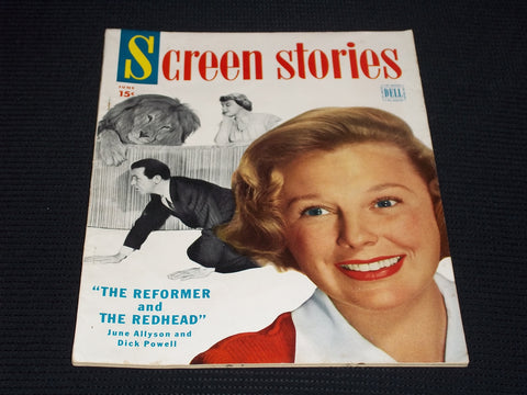 1950 JUNE SCREEN STORIES MAGAZINE - JUNE ALLYSON FRONT COVER - E 15908