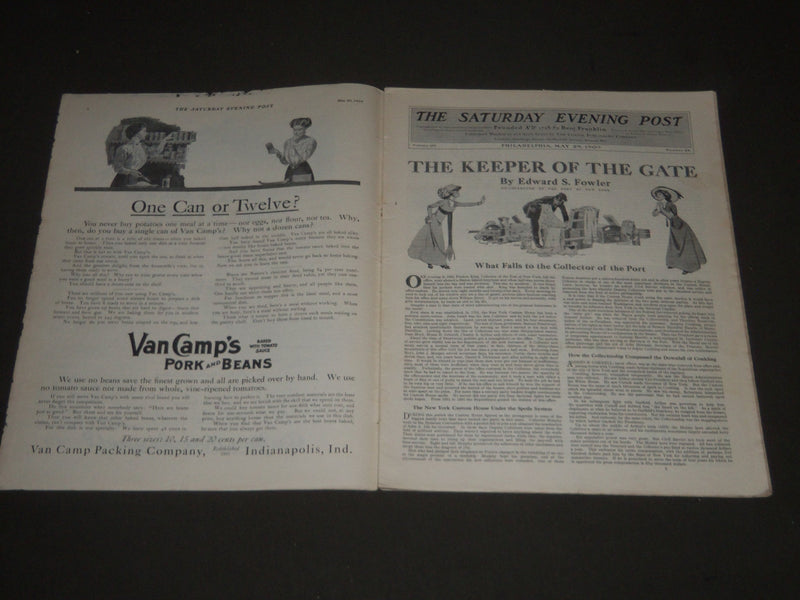 1909 MAY 29 THE SATURDAY EVENING POST MAGAZINE - ILLUSTRATED COVER - SP 868