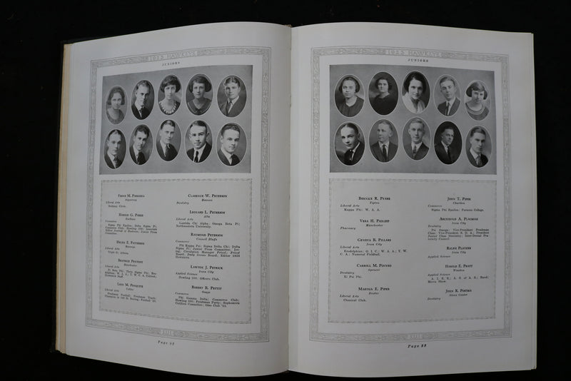 1923 THE HAWKEYE UNIVERSITY OF IOWA YEARBOOK - IOWA CITY, IOWA - YB 3538