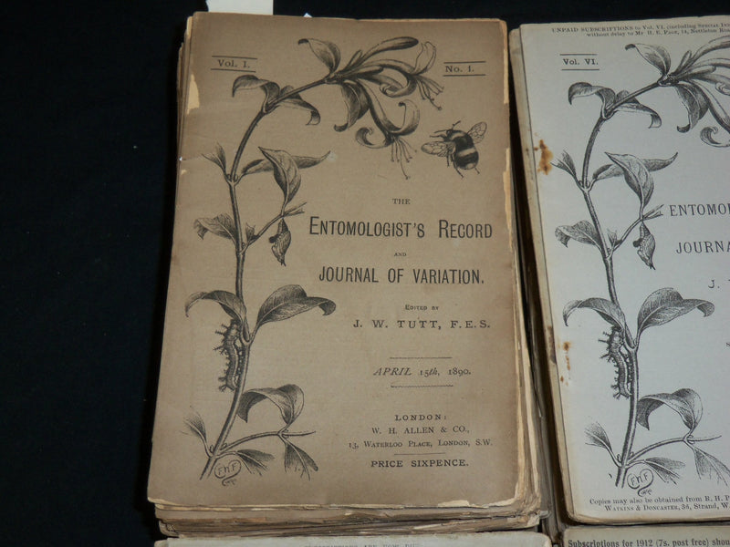 1890-1936 THE ENTOMOLOGIST'S MONTHLY RECORD & JOURNAL OF VARIATION LOT OF 515
