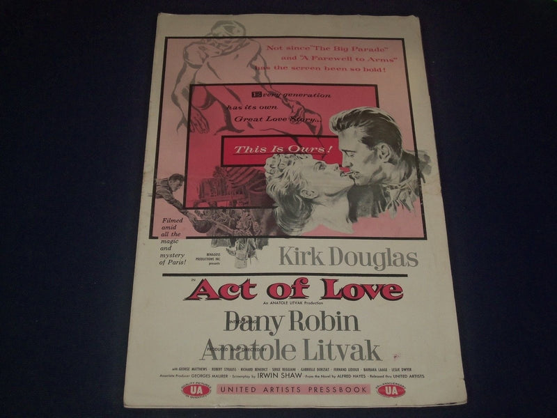 1953 ACT OF LOVE MOVIE PRESS BOOK STARRING KIRK DOUGLAS & DANY ROBIN - P 5