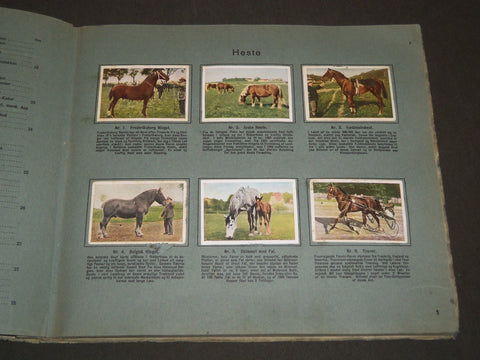 1930'S RICH'S SERIE DANSKE HUSDYR ANIMAL TOBACCO CARDS ALBUM - DANISH - KD 3183