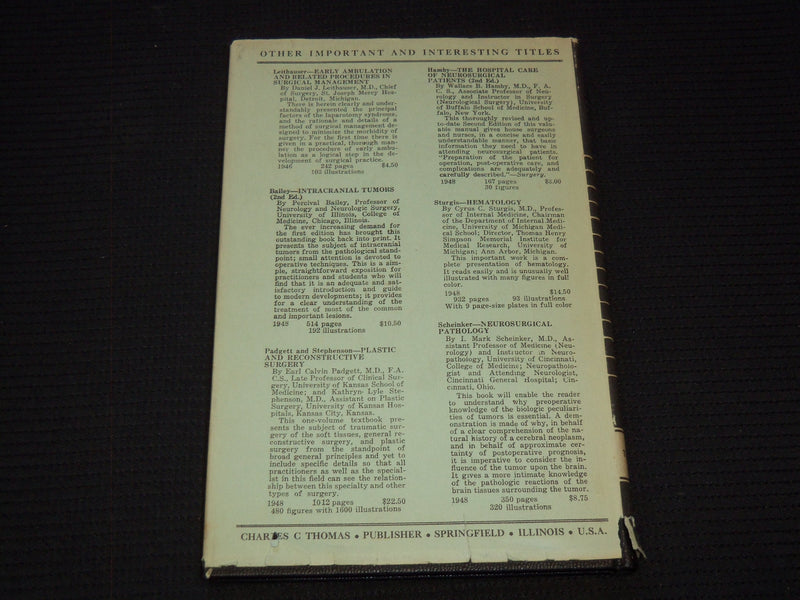1948 HEMOSTATIC AGENTS HARDCOVER BOOK BY SEEGERS & SHARP - KD 7874