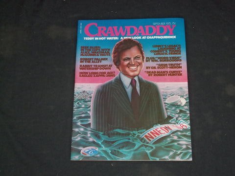 1975 SEPTEMBER CRAWDADDY MAGAZINE - ILLUSTRATED TED KENNEDY COVER - CW 999