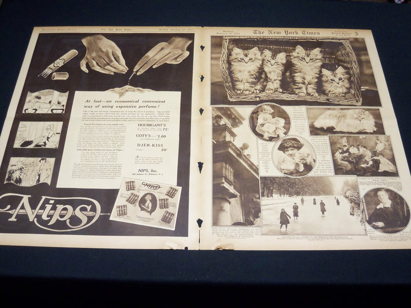 1921 JANUARY 16 NEW YORK TIMES PICTURE SECTION - BALLOONISTS AT MATTICE- NT 8925