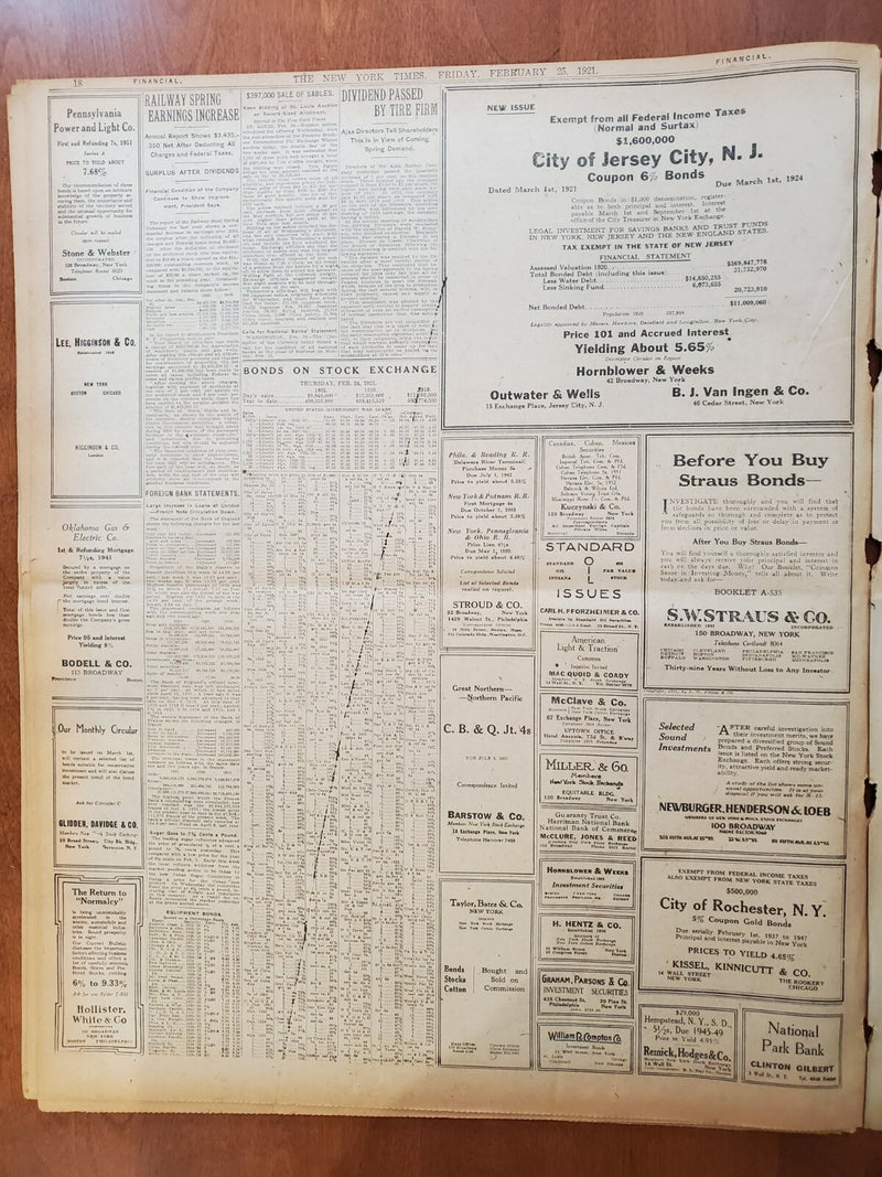 1921 FEBRUARY 25 NEW YORK TIMES - HOOVER ACCEPTS PLACE IN CABINET - NT 8130