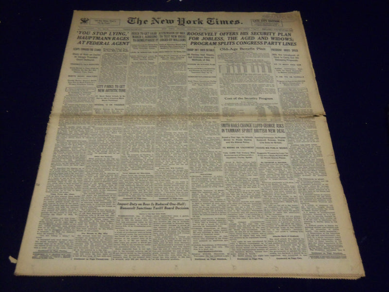 1935 JANUARY 18 NEW YORK TIMES - YOU STOP LYING, HAUPTMANN RAGES - NT 2012
