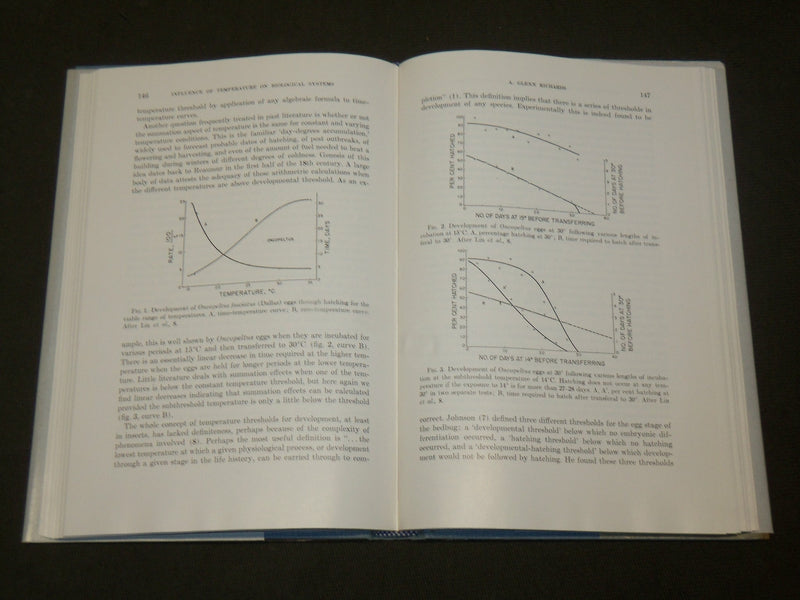 1957 INFLUENCE OF TEMPERATURE ON BIOLOGICAL SYSTEMS BOOK BY JOHNSON - KD 6057