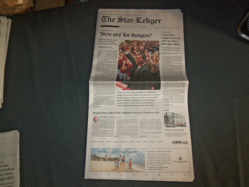 2019 DECEMBER 2 THE STAR-LEDGER NEWSPAPER - GREG SCHIANO RUTGERS DEAL REACHED