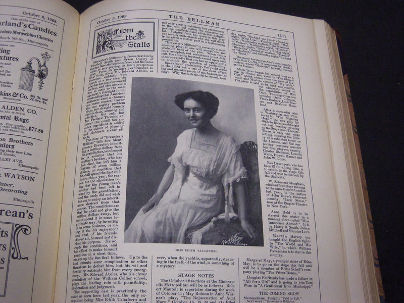 1908 THE BELLMAN MAGAZINE BOUND VOLUME LOT OF 2 COMPLETE YEAR - PHOTOS - R 416