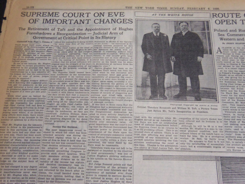 1930 FEB 9 NEW YORK TIMES SPECIAL - SUPREME COURT ON THE EVE OF CHANGES- NT 7000