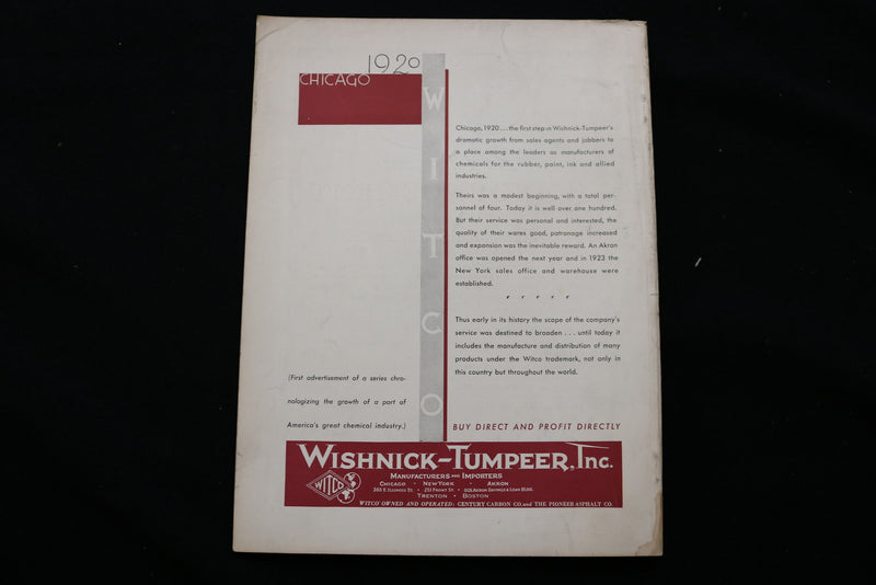1931 FEBRUARY CHEMICAL MARKETS MAGAZINE - CALCO ANILINE OIL COVER - B 177J