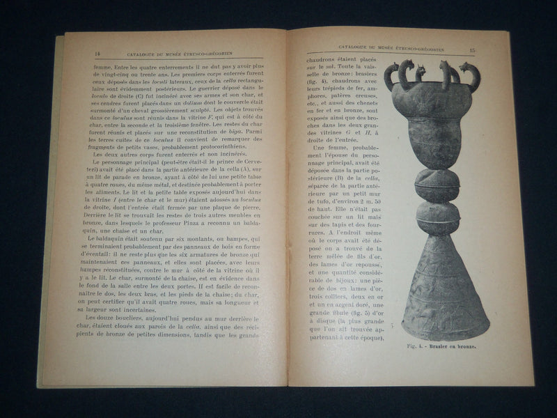 1933 GUIDE DU MUSEE ETRUSCO - GREGORIEN DU VATICAN - FRENCH - J 4151