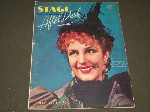 1938 MAY THE STAGE MAGAZINE - LYNN FONTANNE COVER - GREAT PHOTOS & ADS - ST 79