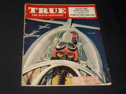 1952 JANUARY TRUE MAGAZINE - JETS AT NIGHT FRONT COVER - E 3838