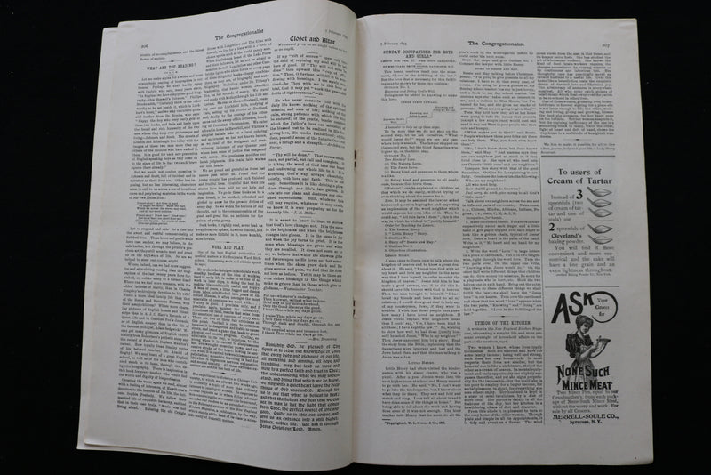 1895 FEBRUARY 7 THE CONGREGATIONALIST MAGAZINE -WILLIAM ROBERTSON NICOLL- K 2329