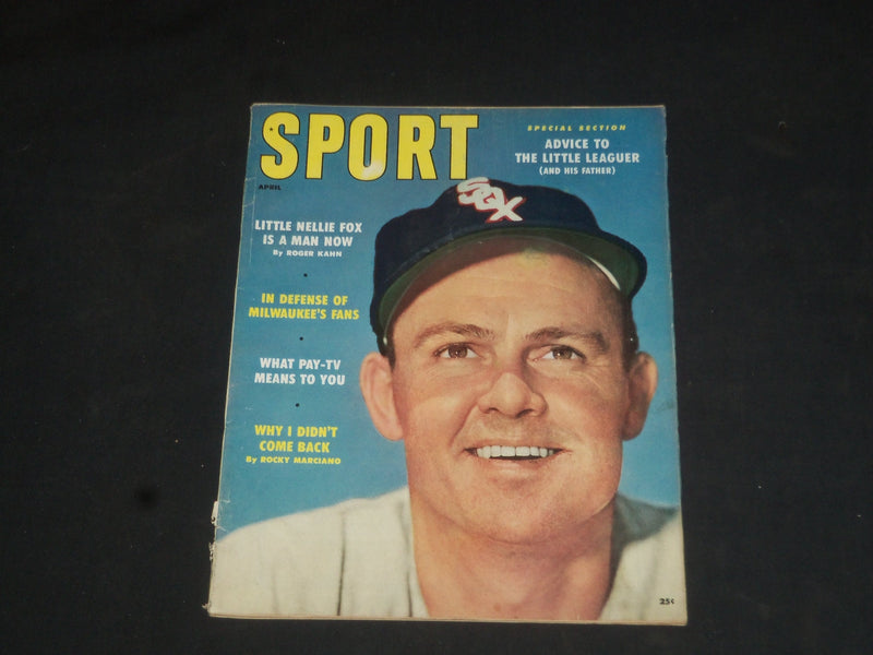 1958 APRIL SPORT MAGAZINE - NELLIE FOX COVER - SP 8498