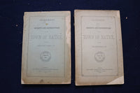 1859-1889 TOWN OF NATICK RECEIPTS AND EXPENDITURE REPORTS - LOT OF 24 - O 3393