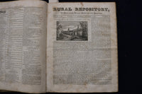 1841-1842 RURAL REPOSITORY MAGAZINE BOUND VOLUME - KD 9533