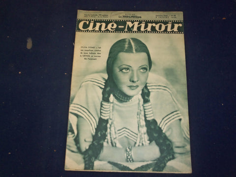 1936 JULY 3 CINE-MIROIR MOVIE MAGAZINE - SYLVIA SYDNEY COVER - FRENCH - B 6534