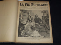 1885 JULY-SEPT LA VIE POPULAIRE MAGAZINE BOUND VOLUME #7- EMILE ZOLA - KD 7462C