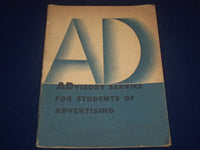 1949 ADVISORY SERVICE FOR STUDENTS OF ADVERTISING BOOK - NICE COLOR ADS - J 1775