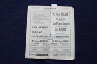 1905 MARCH 12 OLYMPIA THEATRE - LES FRERES ISOLA - PROGRAM - K 1670