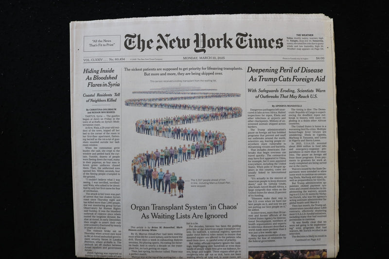 2025 MAR 10 NEW YORK TIMES- DEEPENING PERIL OF DISEASE AS TRUMP CUTS FOREIGN AID