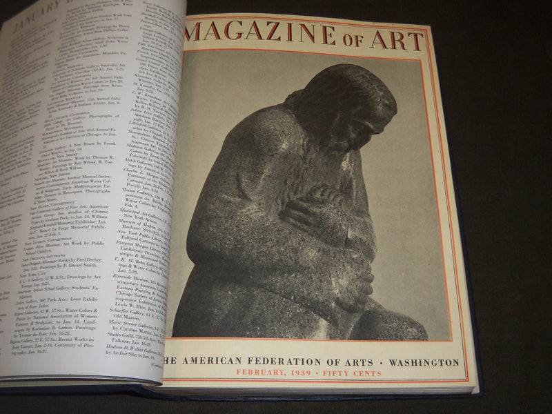 1939 THE MAGAZINE OF ART BOUND VOLUME - GREAT ENGRAVINGS & ILLUS - R 447