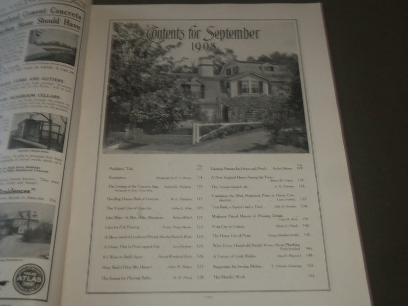 1908 SEPT SUBURBAN LIFE THE COUNTRYSIDE MAGAZINE - GREAT COVER & ADS - SP 9510