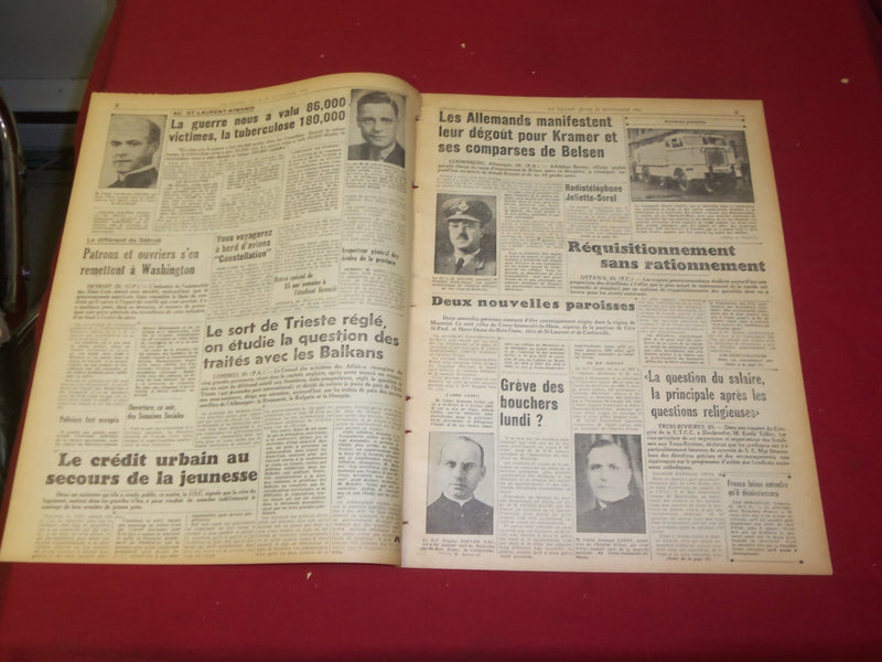 1945 SEP 20 LA PATRIE NEWSPAPER -FRENCH-LES ANGLAIS SEVERES POUR JAPONAIS - 1890