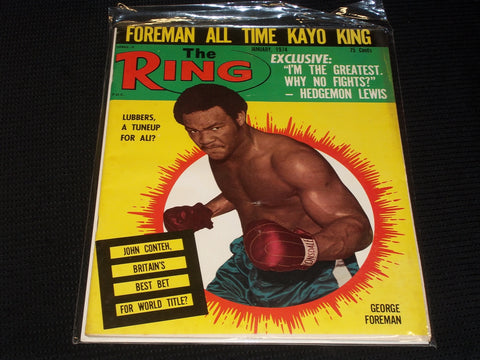 1974 JANUARY THE RING MAGAZINE - GEORGE FOREMAN FRONT COVER - E 4668