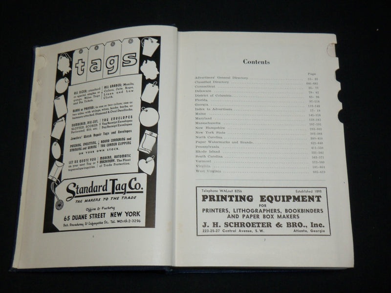 1942-1943 PRINTING TRADES BLUE BOOK BOOK - 19TH EASTERN EDITION - KD 6487