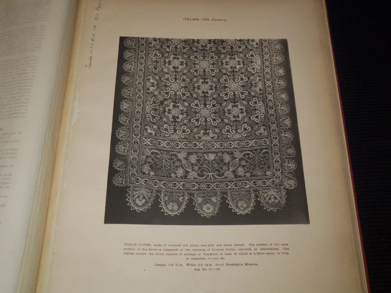 1890 HAND-MADE LACES & EMBROIDERY MUSEUM STUDIES VOLUME LOT OF 2 - #32