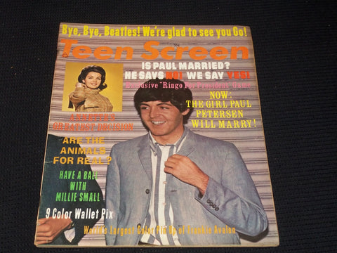 1964 OCTOBER TEEN SCREEN MAGAZINE - PAUL MCCARTNEY FRONT COVER - E 3888