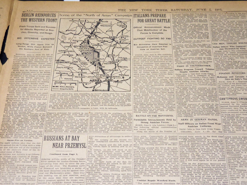 1915 JUNE 5 NEW YORK TIMES NEWSPAPER - CABINET APPROVES WILSON'S NOTE - NT 7695