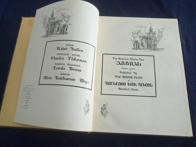 1932 THE ANNUAL ROCKFORD HIGH SCHOOL YEARBOOK - ROCKFORD, ILLINOIS - YB 2607