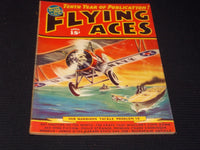 1938 APRIL FLYING ACES MAGAZINE ILLUSTRATED FRONT COVER - E 190