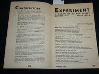 1946 SUMMER EXPERIMENT QUARTERLY OF NEW POETRY MAGAZINE - J 6584