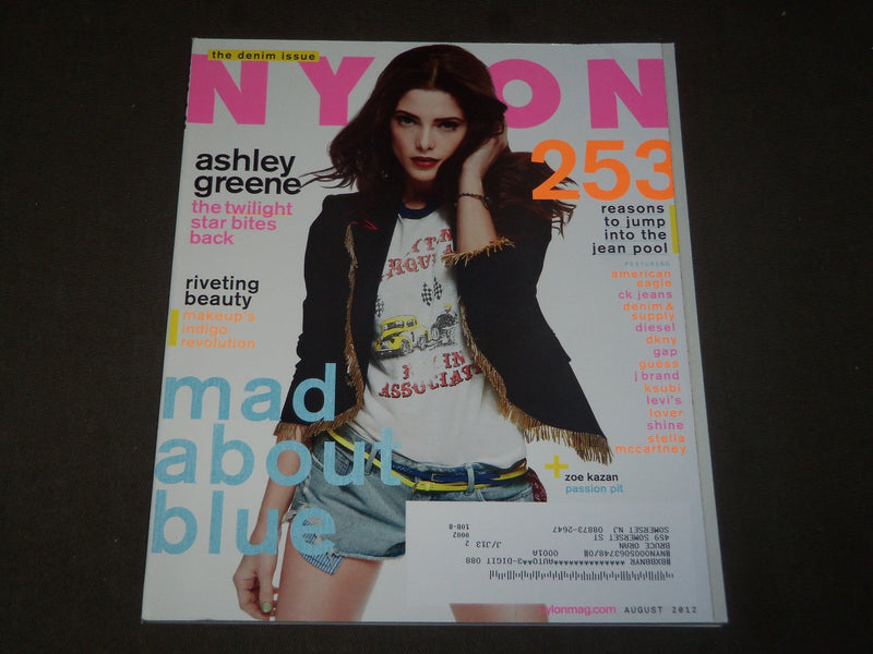 2012 AUGUST NYLON MAGAZINE - ASHLEY GREENE COVER - FASHION - B 4186