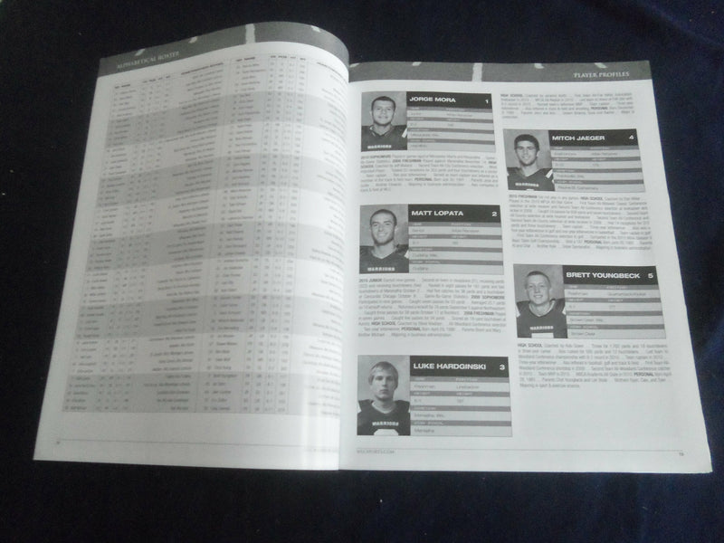 2011 NOV 5 FOOTBALL PROGRAM - AURORA UNIV VS WISCONSIN LUTHERAN COLL - SP 1217Z