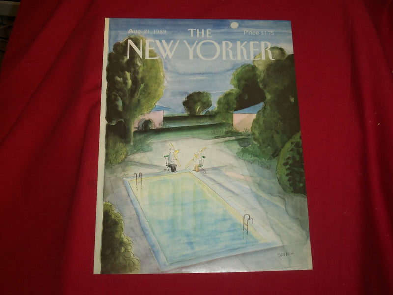1989 AUGUST 21 NEW YORKER MAGAZINE FRONT COVER ONLY - GREAT ART FOR FRAMING