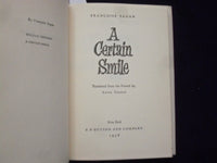 1956 A CERTAIN SMILE HARDCOVER BOOK BY FRANCOISE SAGAN - KD 8681