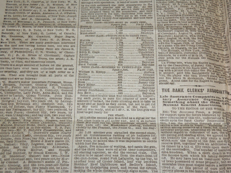 1869 AUGUST 4 THE NEW YORK WORLD NEWSPAPER - BASEBALL COVERAGE - NP 5233